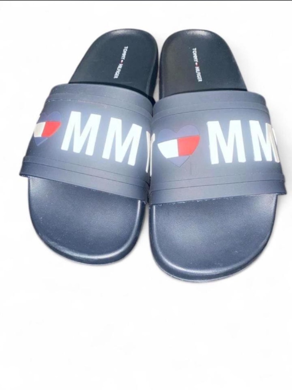 Tommy Hilfiger Navy Logo Heart Slide Sandals